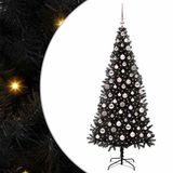 vidaXL Sapin de Noël Noir 180 cm PVC