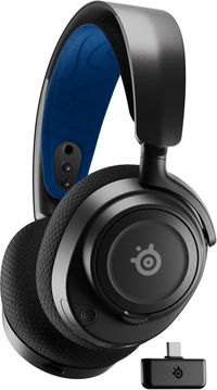 SteelSeries Arctis Nova 7P Wireless Gaming Headset - Black/Blue - PS5/PS4 - Bluetooth, USB-C