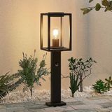 Lucande Ferda Tuinpadverlichting Antraciet Aluminium Glas E27 60cm IP44 Bewegingssensor