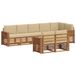 vidaXL Ensemble de canapé d'extérieur 8 pièces Polyester naturel et beige