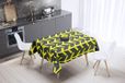 Bonamaison Tafelkleed, Anti-Mold, Sneldrogend, Waterdicht, 100% Polyester Tafellaken, Neon Geel, Rook, 140 x 140 Cm