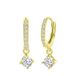 Lucardi Dames Goldplated oorringen met hanger