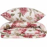 Dekbedovertrek set Crème 220 x 240 cm 65% katoen 35% polyester Gebloemd