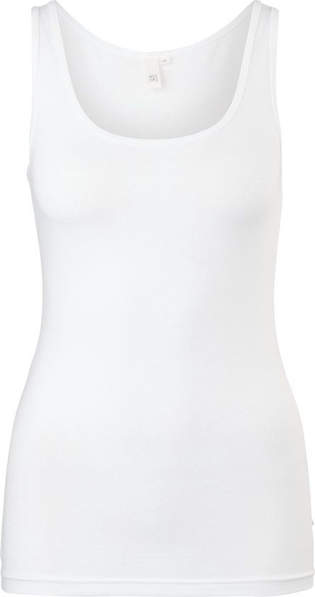 Q/S Designed by Dames Tops - Maat L - Wit - Mouwloos - Ronde hals - Katoen - Casual - Dames - Herfst/Winter 2022