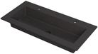 Wastafel INK Kraft Wastafel Enkele Bak 2 Kraangaten - 1000x450x10 mm - Quartz Zwart