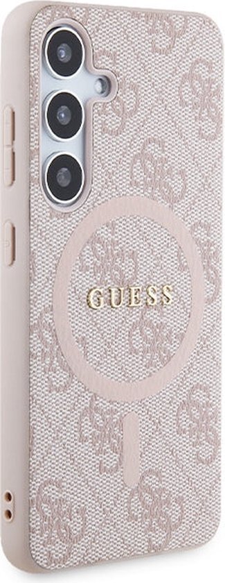 Guess 4G Back Case (MagSafe Compatible) - Geschikt voor Samsung Galaxy S24 (S921) - Roze