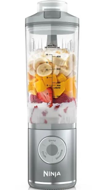 Ninja BC251EUSL - Draagbare blender - 0,57 l - Zilver/Transparant