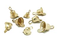 Goudkleurige klokken, 8 mm. 10 mm. 12 mm. 30 stuks.