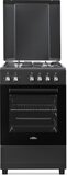 Everglades EVCK5010 - Vrijstaand Gasfornuis - Mat Zwart - 50CM Breed - 48 Liter - 5 Jaar Garantie