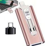 Vyzio DATAFLEX 3-in-1 USB Stick - 128GB - Roze - Lightning, Micro USB, USB-C