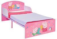 Peppa Pig Peppa Wutz-bed voor kleine kinderen van Worlds Apart, roze, hout, 143 x 77 x 42,5 cm