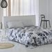 Set de taies d'oreiller en percale de coton, gris, 180 fils, 200x200 cm