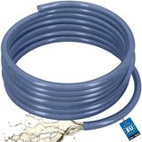 KOTARBAU® Persluchtslang ø 32 mm / 4,5 mm - Compressorslang - Luchtslang 25 m - PVC-slang met Weefselinleg - Waterslang - Transparant - Blauw