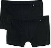 Schiesser Heren shorts pants 2 pack Long Life Cotton zwart