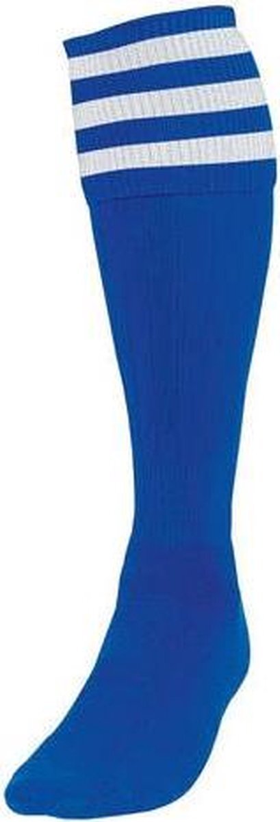 Precision voetbalsokken Stripe junior nylon blauw/wit