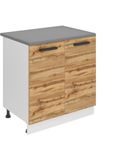 B BELINI GROUP BELINI Keukenonderkast SD 80 cm met 2 Deuren met Werkblad - Wotan Eiken