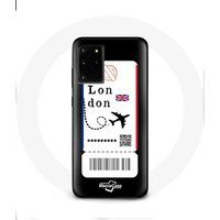 Maniacase Etui voor Samsung Galaxy S11 Plus Vliegticket Londen