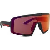 Prada Linea Rossa Ps B07s Lunettes de soleil homme noir masques rouge 44mm