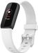Strap-it Bracelet de montre connectée en silicone - Convient pour Fitbit Luxe - Blanc - Taille L