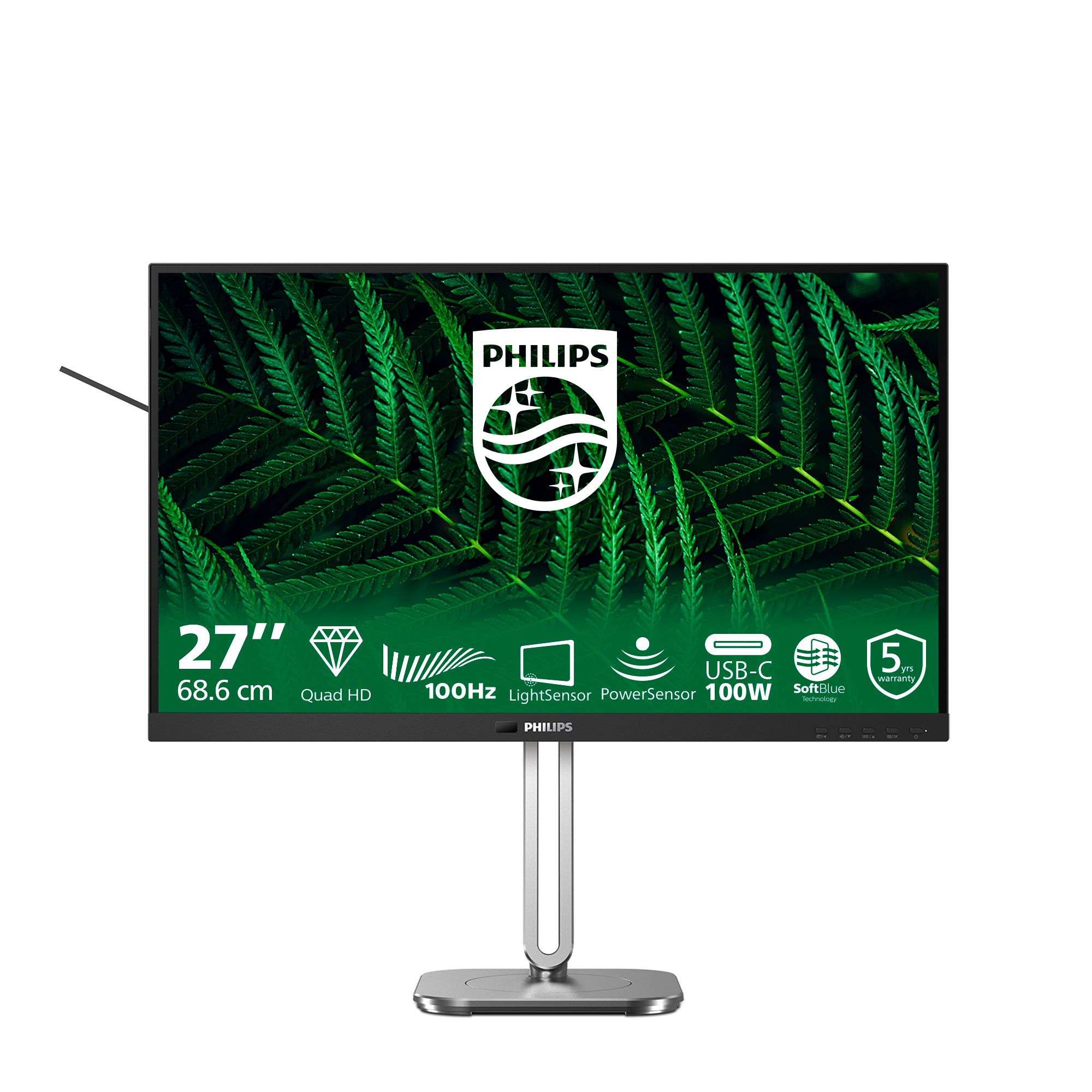 Philips 27B2G5601/00 27" QHD IPS Monitor - 100Hz, USB-C, HDMI, DisplayPort