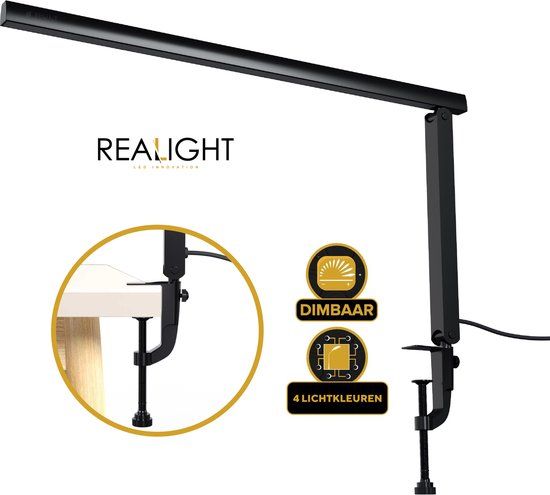 Realight Elephas LED Bureaulamp - Zwart