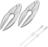 Westmark Kreeftenset, 4-delig, 2 kreeftencrackers, Cracky + 2 kreeftenvorken, aluminium met voedselveilige speciale coating/roestvrij staal, zilver, 660022E6