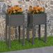 Maison Exclusive - Jardinières, 2 pièces, gris, 40x40x81 cm, bois massif, pin