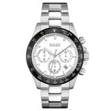 Hugo BOSS Hero Heren Polshorloge Zilverkleurig Stalen Band Wit 43mm 5 ATM