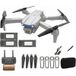 SZSMART E99 drone pliable avec caméra 240p, maintien d'altitude et 3 batteries pour débutants et enfants - Gris