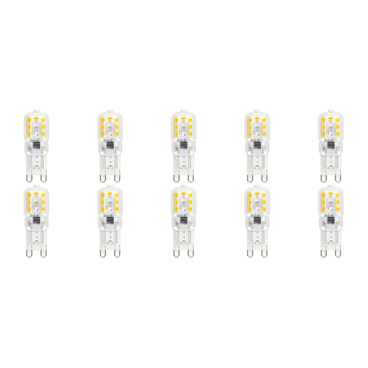 Velvalux Voordeelpak LED Lamp 10 Pack - G9 - Dimbaar - 3W - Helder/Koud Wit 6000K - Vervangt 32W