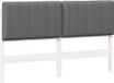 vidaXL - Gestoffeerd hoofdbord - Wit en lichtgrijs - 150 cm