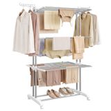 SONGMICS Étendoir à linge, séchoir mobile à 4 niveaux, pliable