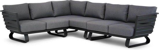 Santika Sovita 6-persoons Hoek Loungeset - Grijs-antraciet