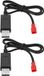 Batterie Li-po - Câble de chargement USB - 3,7 V - Prise femelle - Drone quadricoptère RC - S39 S32 S032 S032G S029G S027G - Compatible batterie - Modèle rouge - 2 pièces.