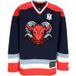Type Hockey Man Goat Hockey Pull Col Rond Bleu Nuit