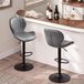 Ensemble de tabourets de bar, 2 pièces, pivotant à 360°, réglable en hauteur, revêtu de similicuir