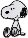 Merkloos Peanuts Snoopy Patch Wit Zwart