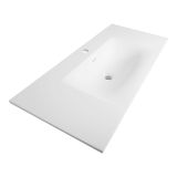 Brauer Glacier Wastafel - 100 cm - Fine Stone Mat Wit
