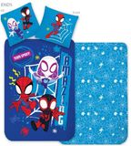 Spiderman dekbedovertrek Team Spidey katoen junior 100 x 135 cm - 40 x 60 cm