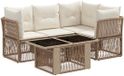 vidaXL Banc de jardin beige polyrattan