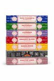 Nag Champa - Paquete de varillas de incienso (15g, 7aromas), enrolladas a mano, no tóxicas, perfectas para meditación y relajación, paquete regalo