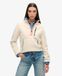 Superdry Polaire À Demi-Fermeture Zippée Écusson Logo Outdoor Femme, Écru, Taille: 42