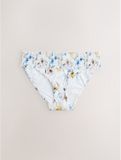 Next Dames Gerimpelde Bikinislip met Hoge Taille Wit