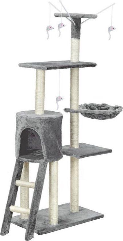 Viking Choice Krabpaal kattenboom XXL 135 x 97 x 55 cm grijs