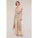 Motivi Long Cardigan en maille lurex à motif Rose