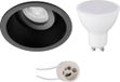 BES LED GU10 Inbouwspot Set - Mat Zwart - Rond - Kantelbaar - 4W - Warm Wit 3000K