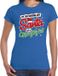 Bellatio Decorations Shoppartners Bv Fout kersttrui t-shirt - Why Santa has a naughty list - blauw - voor dames - Kerstkleding M