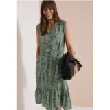 cecil Midi-jurk met gespleten hals en print