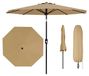 StarTech Tuinzonnescherm Terrassescherm 2,7 meter Khaki
