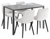 Vicco Ensemble de table à manger "Grand", Gris 120 x 70 cm | avec 4 chaises (beige)